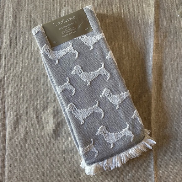 Ladinne Other - NWT Ladinne 100% Turkish Cotton Dachshund Kitchen Towels 3 Pack